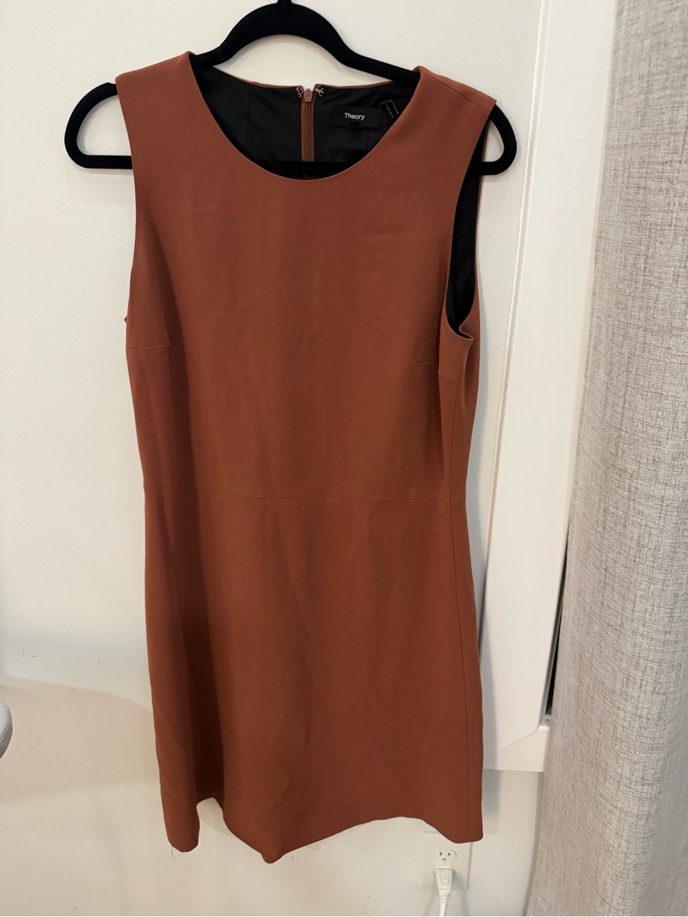 Theory sheath dress used twice Clay/Terracotta Sleeveless SZ 10
